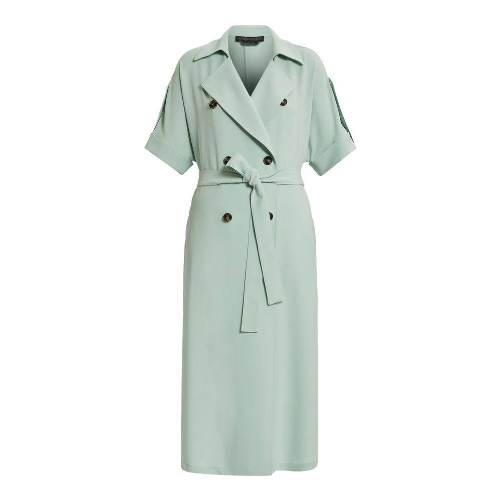 NWT Marina Rinaldi Zurigo Plus Size 20 Pastel Green Double Breasted Midi Dress - Picture 1 of 4